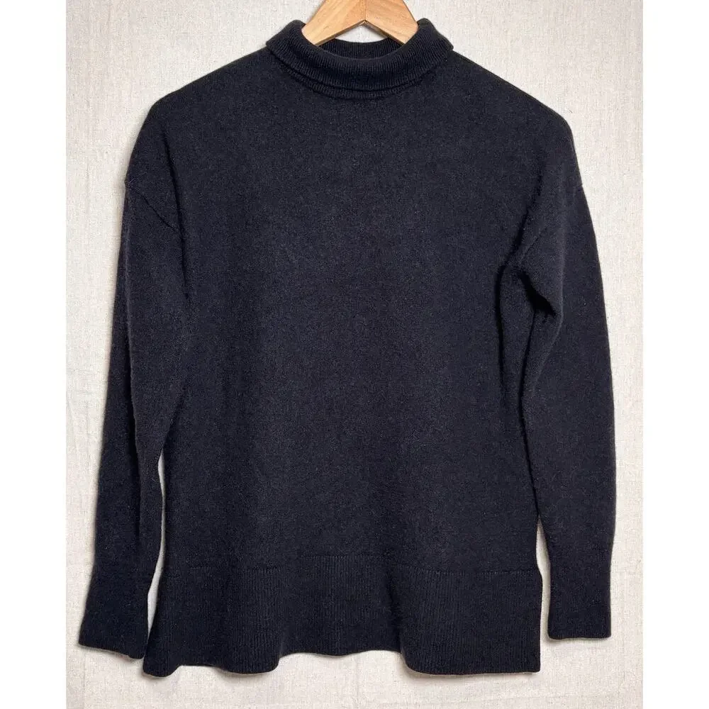 & Other Stories Women's Jumper S Black 100% Cashmere Turtleneck‎ Pullover